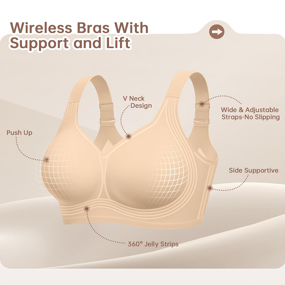 Plus Size Push-up Jelly BH Naa - T Shirt Bra Seamless recensie en prijs